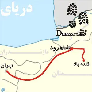 روستای پلکانی قلعه بالا؛ دروازه توران نقشه